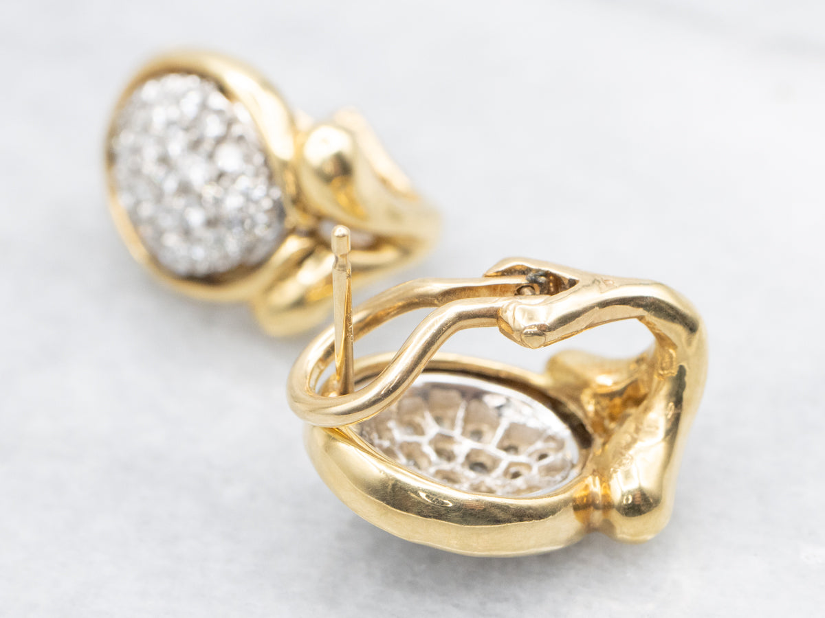 Elegant Diamond Encrusted Stud Earrings