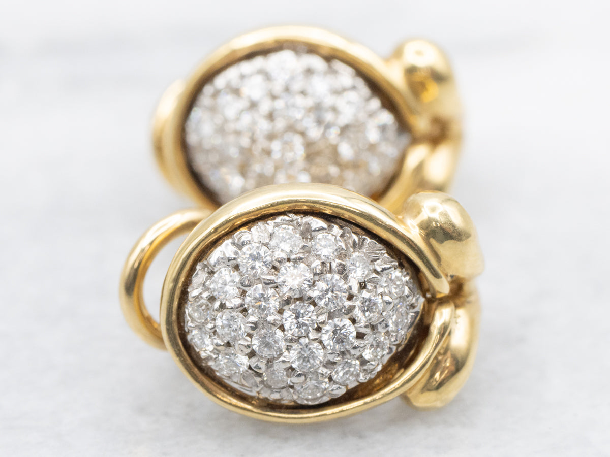Elegant Diamond Encrusted Stud Earrings