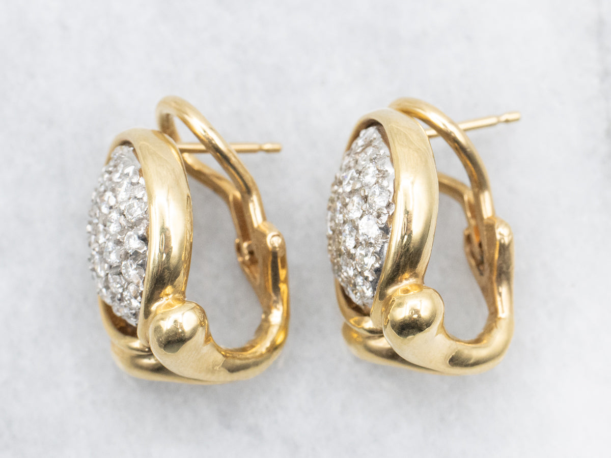 Elegant Diamond Encrusted Stud Earrings