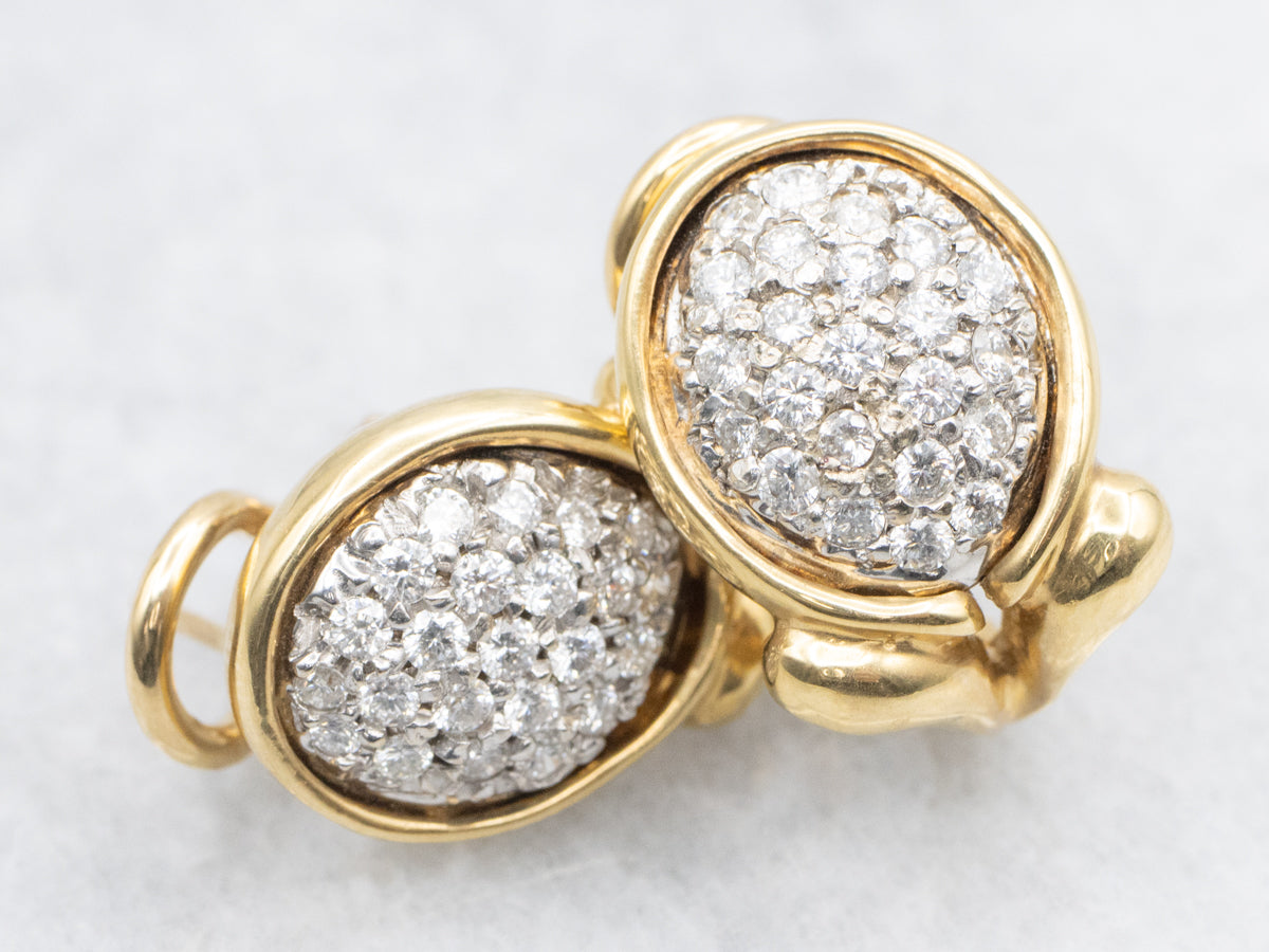 Elegant Diamond Encrusted Stud Earrings