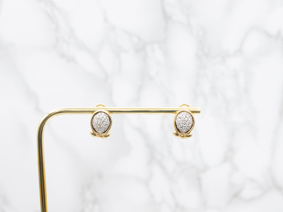 Elegant Diamond Encrusted Stud Earrings