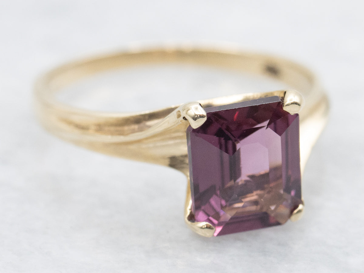 Pretty Pink-Purple Spinel Bypass Ring