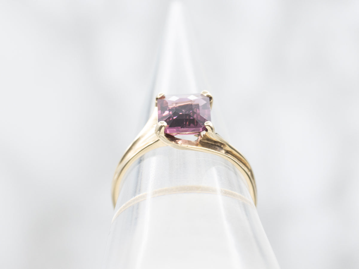 Pretty Pink-Purple Spinel Bypass Ring