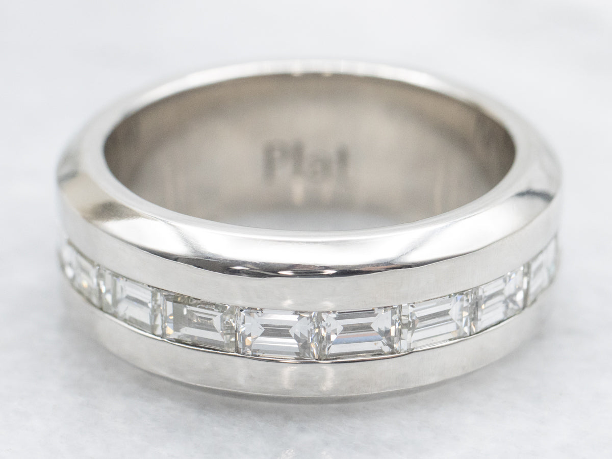 Platinum Channel Set Diamond Eternity Band