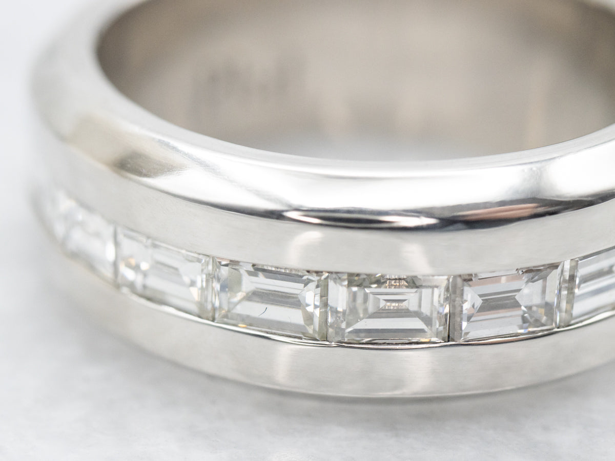Platinum Channel Set Diamond Eternity Band
