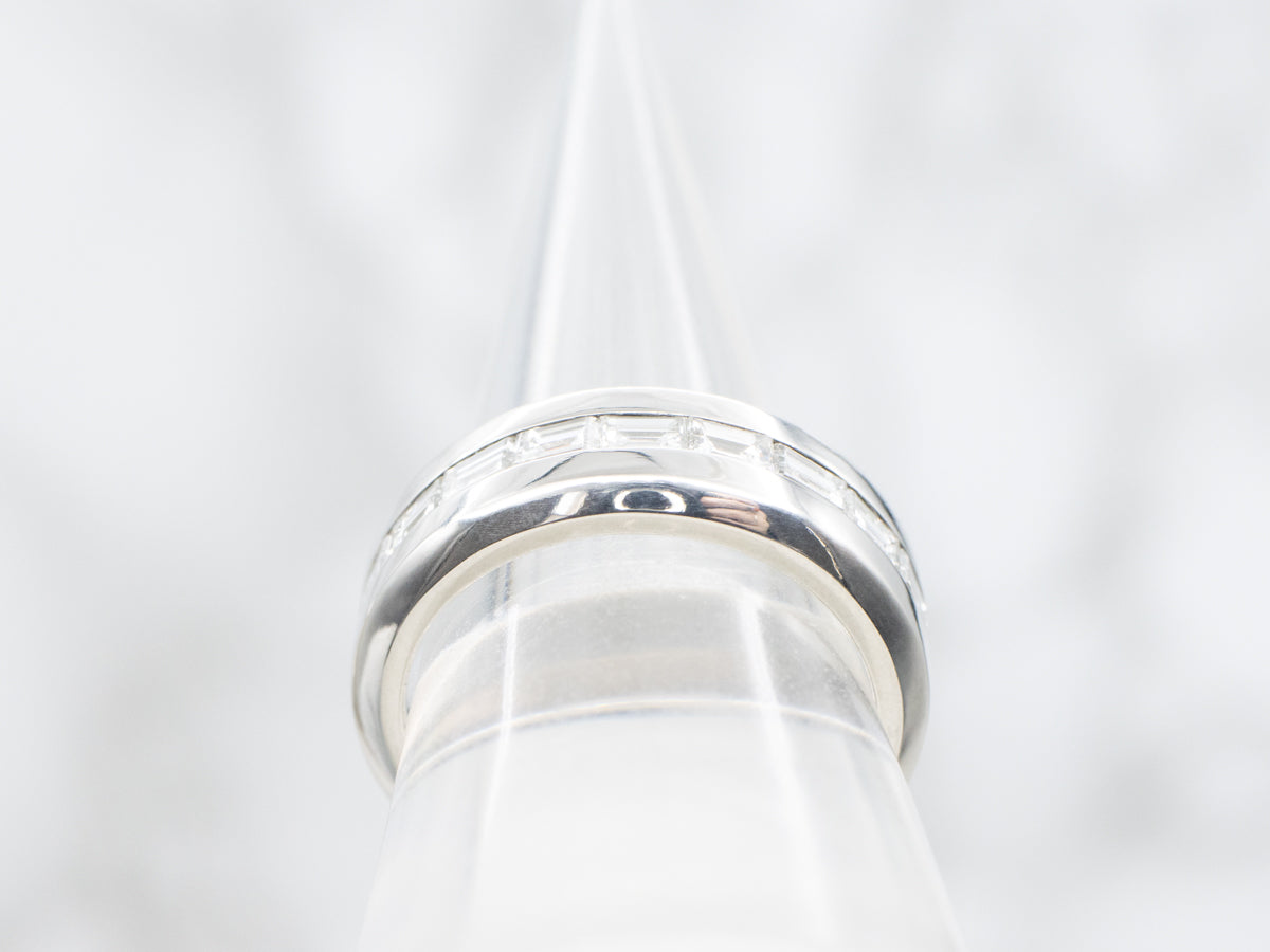 Platinum Channel Set Diamond Eternity Band