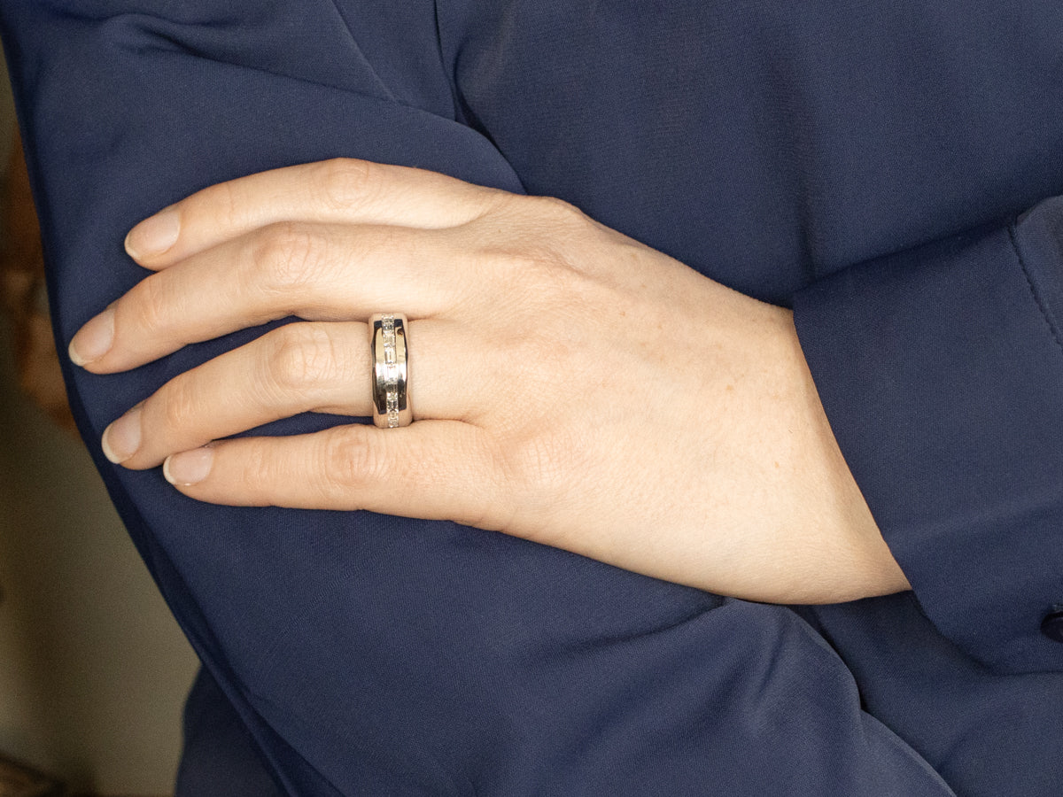 Platinum Channel Set Diamond Eternity Band