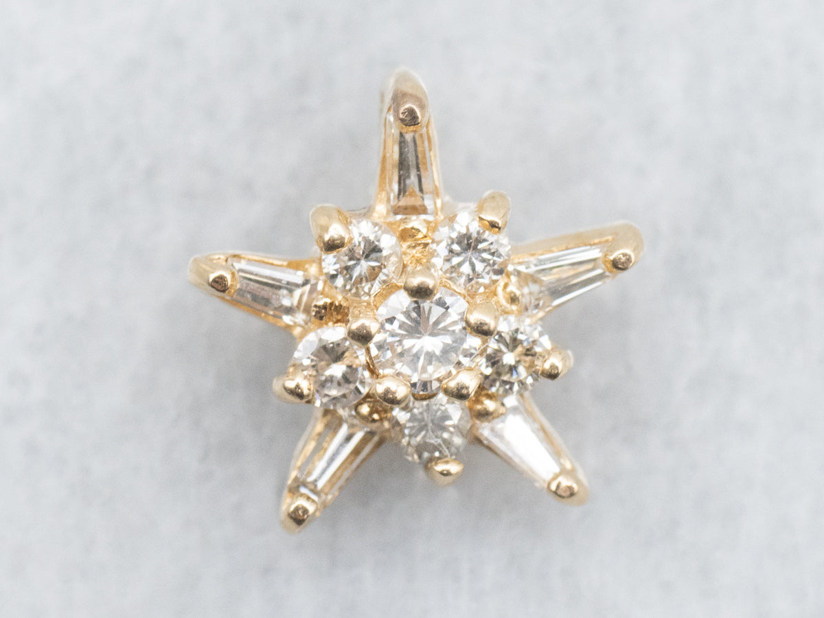 Twinkling Mix-Cut Cut Diamond Star Pendant
