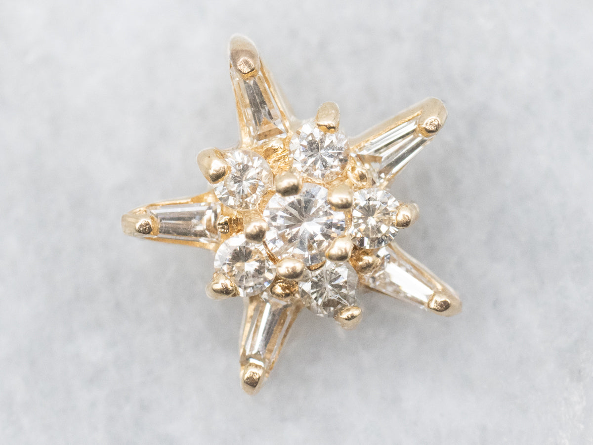 Twinkling Mix-Cut Cut Diamond Star Pendant