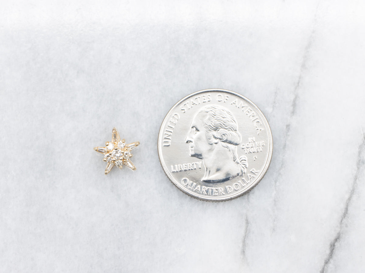 Twinkling Mix-Cut Cut Diamond Star Pendant