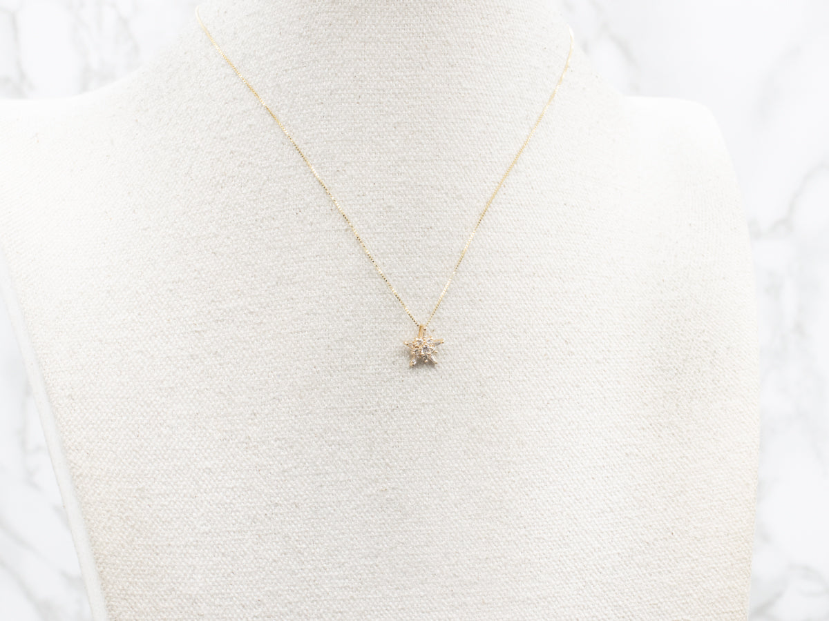 Twinkling Mix-Cut Cut Diamond Star Pendant