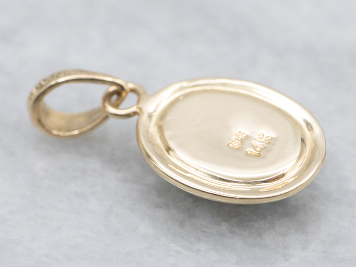 Gold Boulder Opal Pendant with Jump Ring Bail