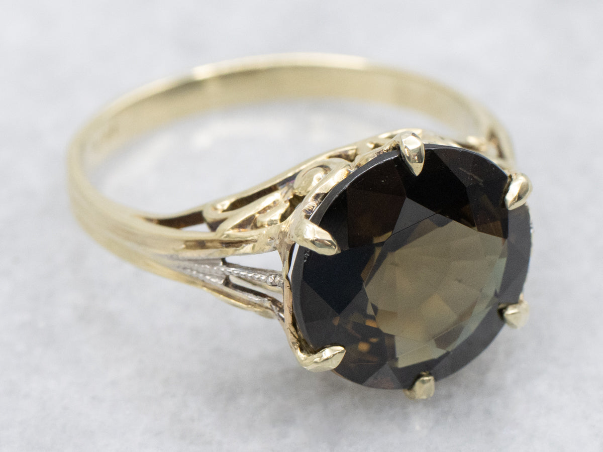 Antique Rare Gemstone Kornerupine Cocktail Ring