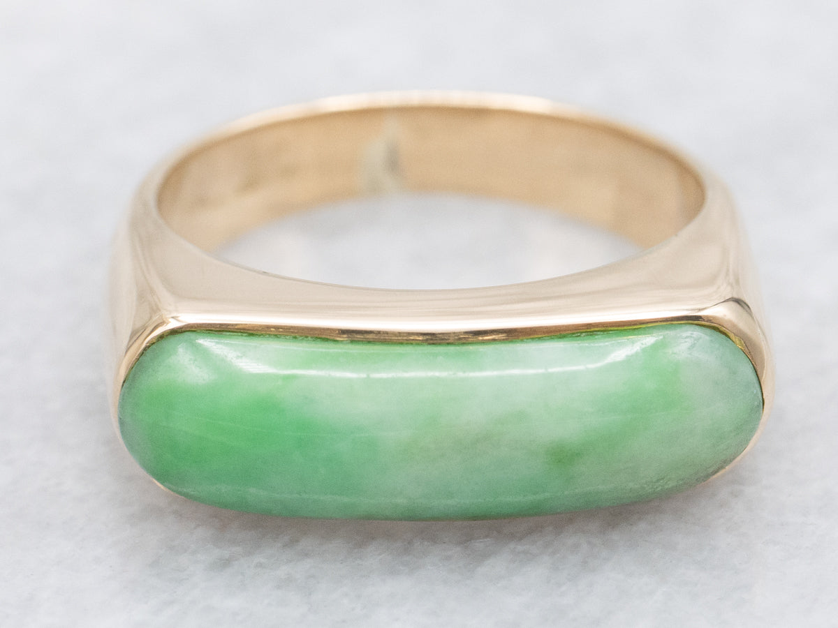 Unisex Mid-Century Jadeite Ring