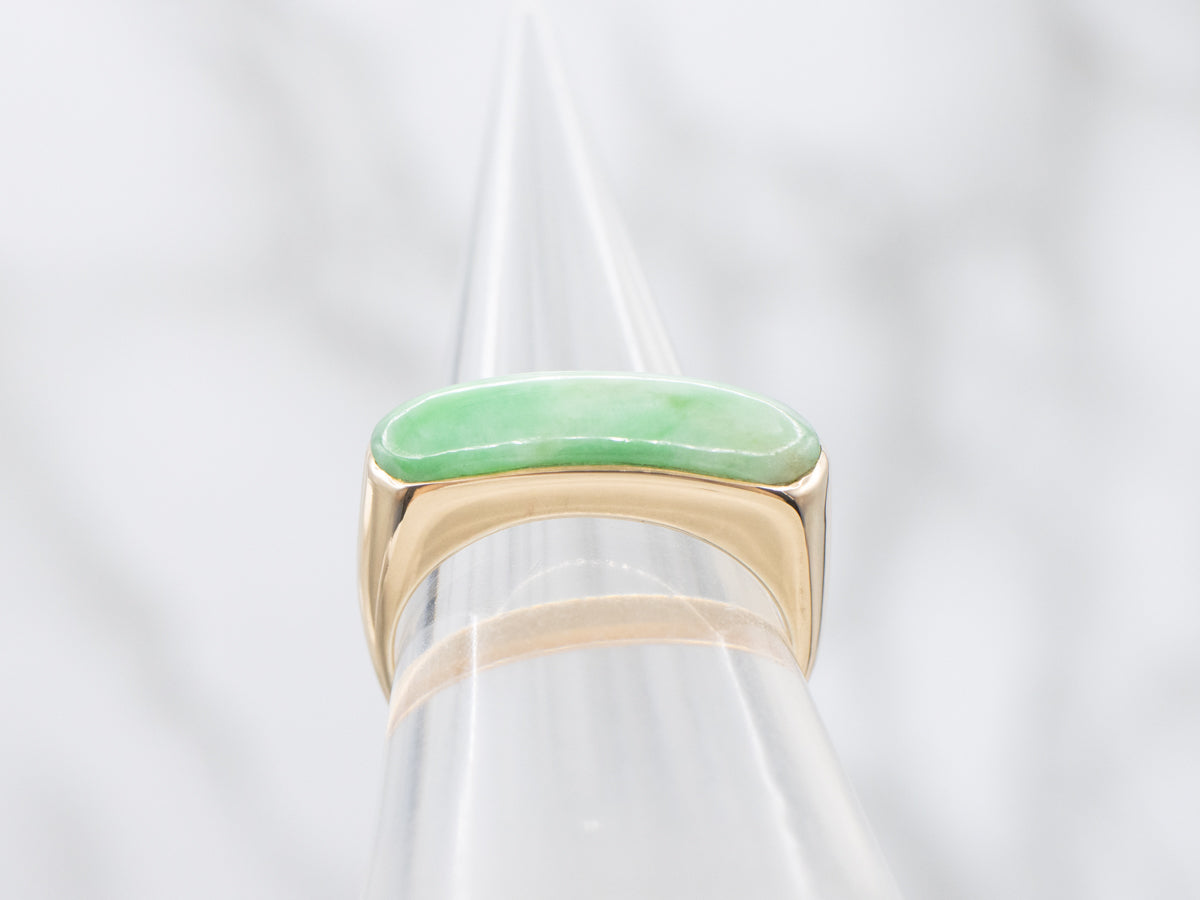 Unisex Mid-Century Jadeite Ring