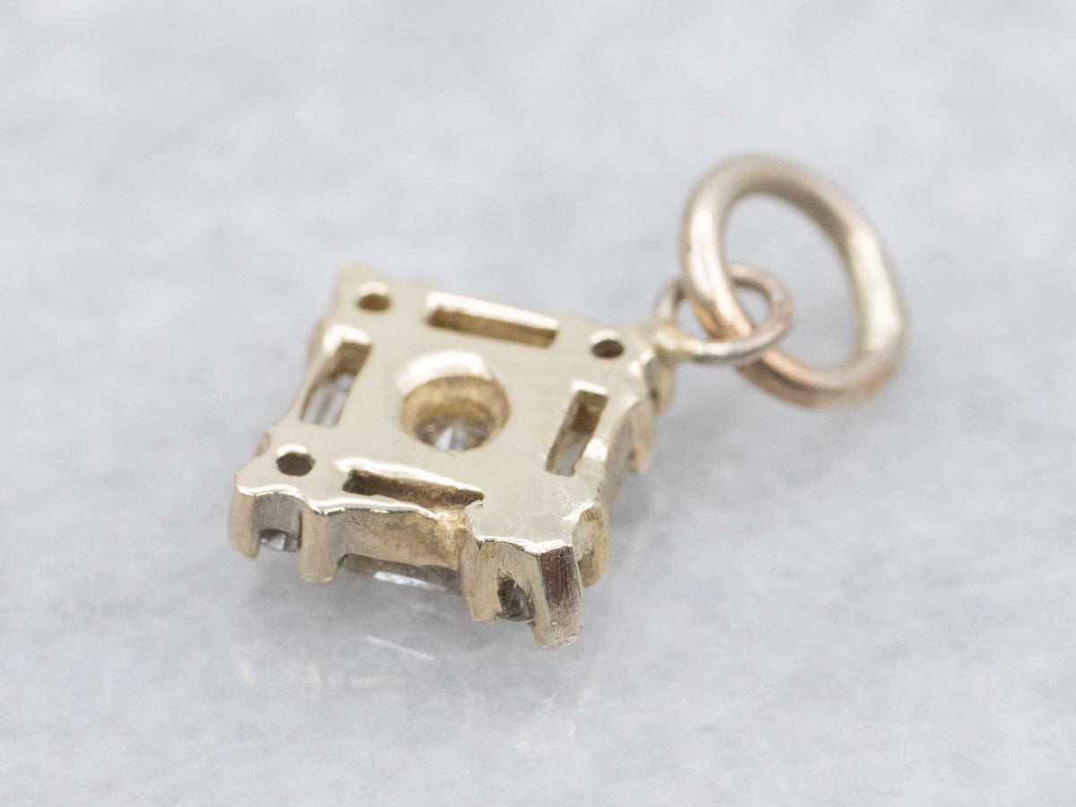 Baguette and Brilliant Diamond Pendant