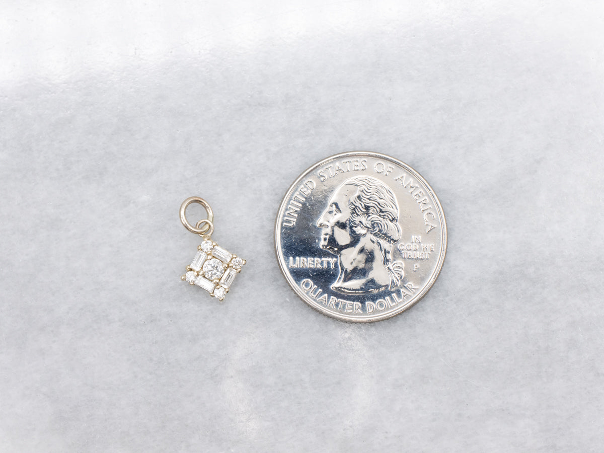 Baguette and Brilliant Diamond Pendant