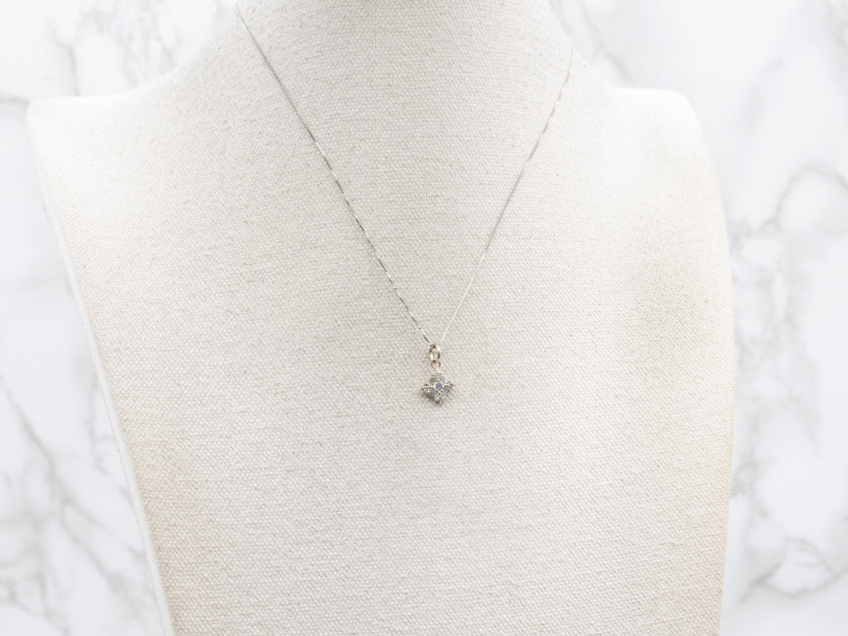 Baguette and Brilliant Diamond Pendant