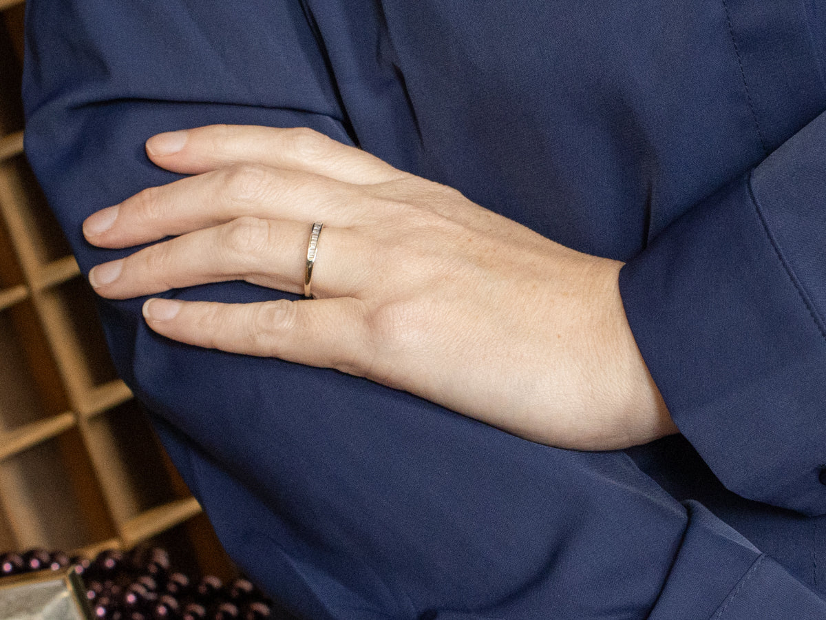 Channel-Set Baguette Diamond Band