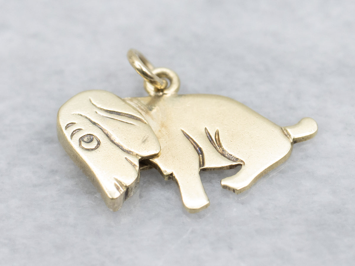 14-Karat Dog Articulated Head Charm