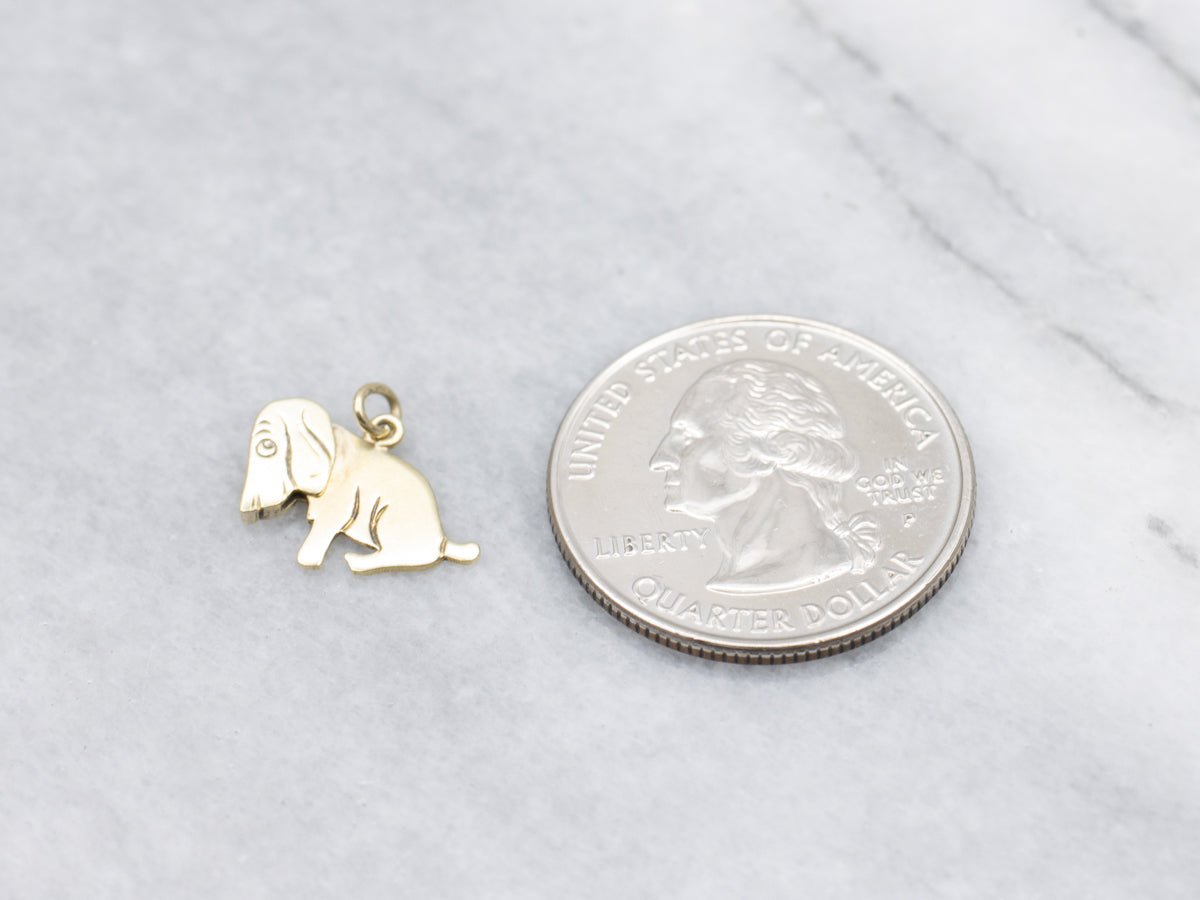 14-Karat Dog Articulated Head Charm