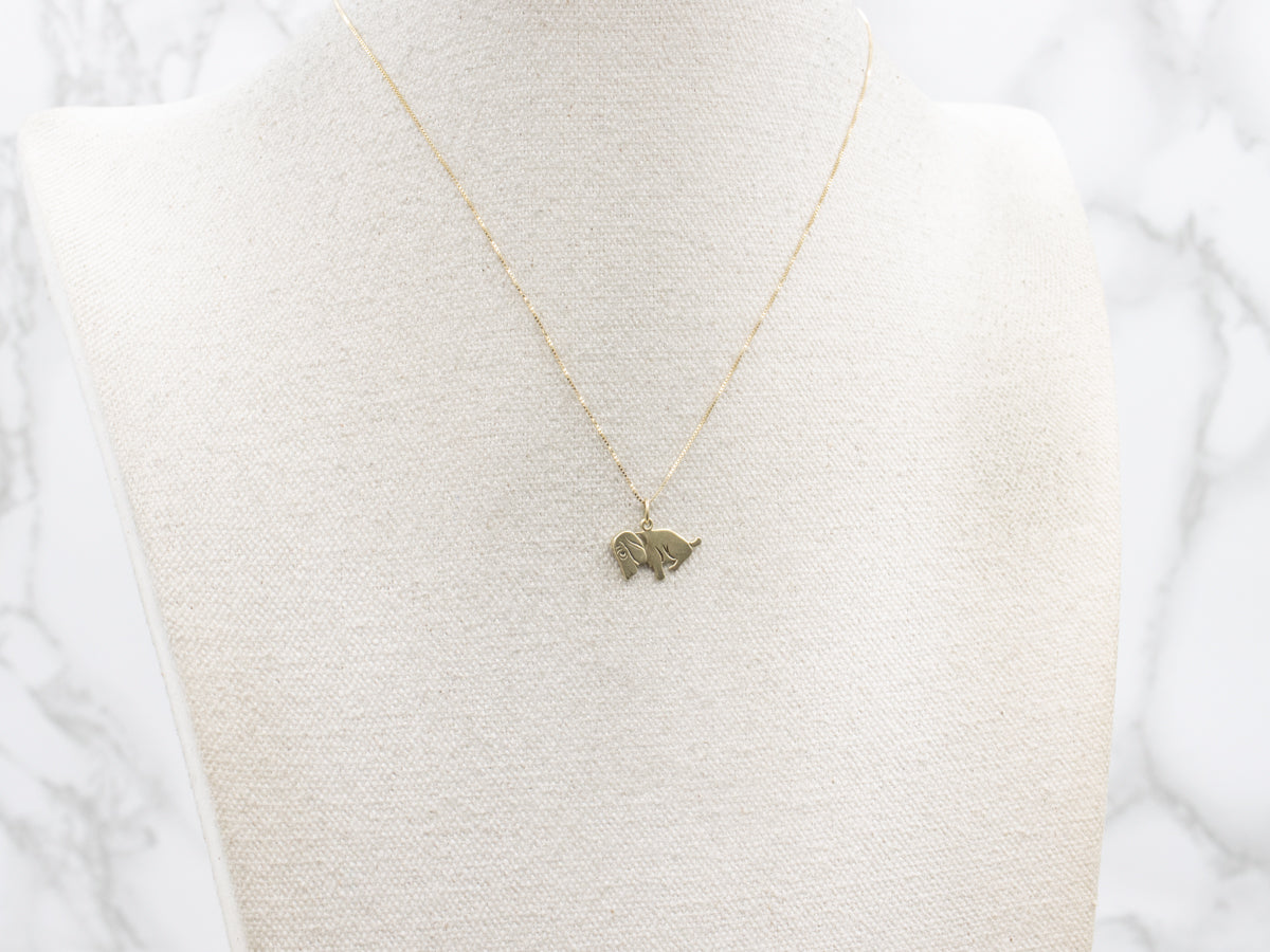 14-Karat Dog Articulated Head Charm