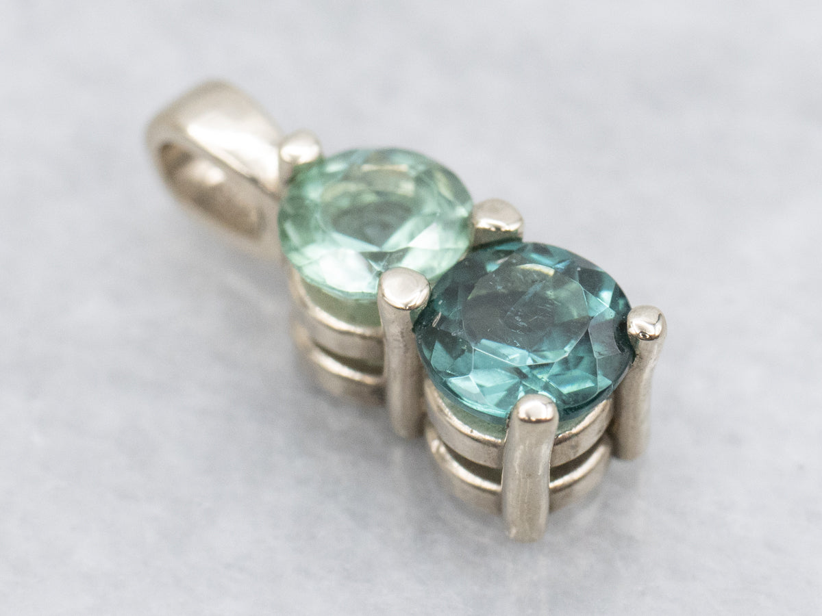 Pretty Double Stone Tourmaline Pendant