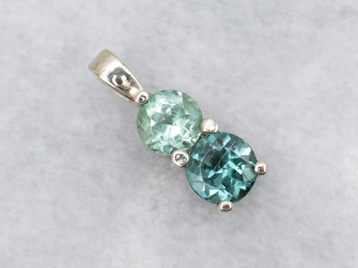 Pretty Double Stone Tourmaline Pendant