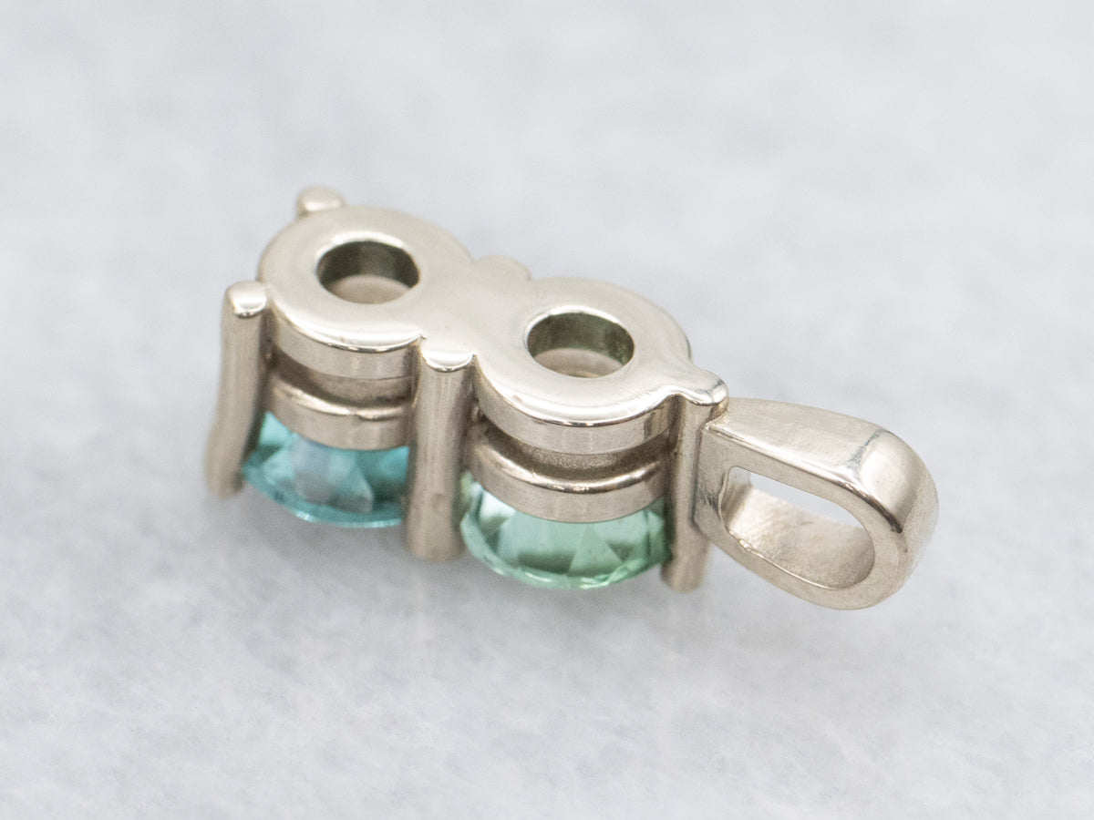 Pretty Double Stone Tourmaline Pendant