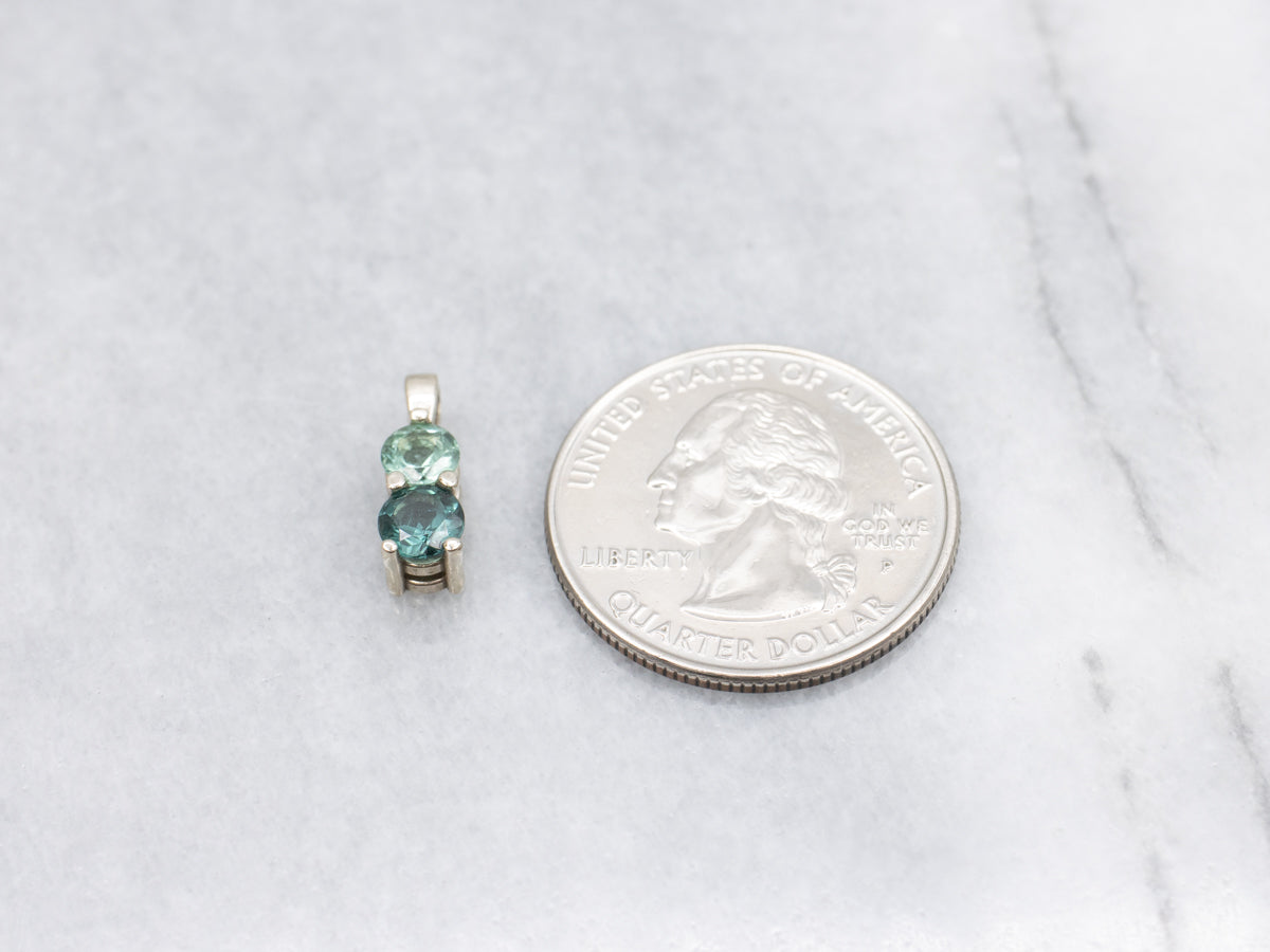 Pretty Double Stone Tourmaline Pendant
