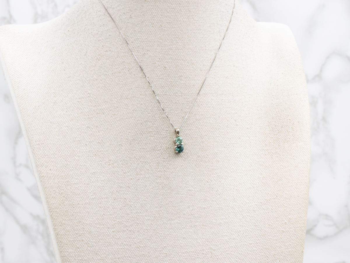 Pretty Double Stone Tourmaline Pendant