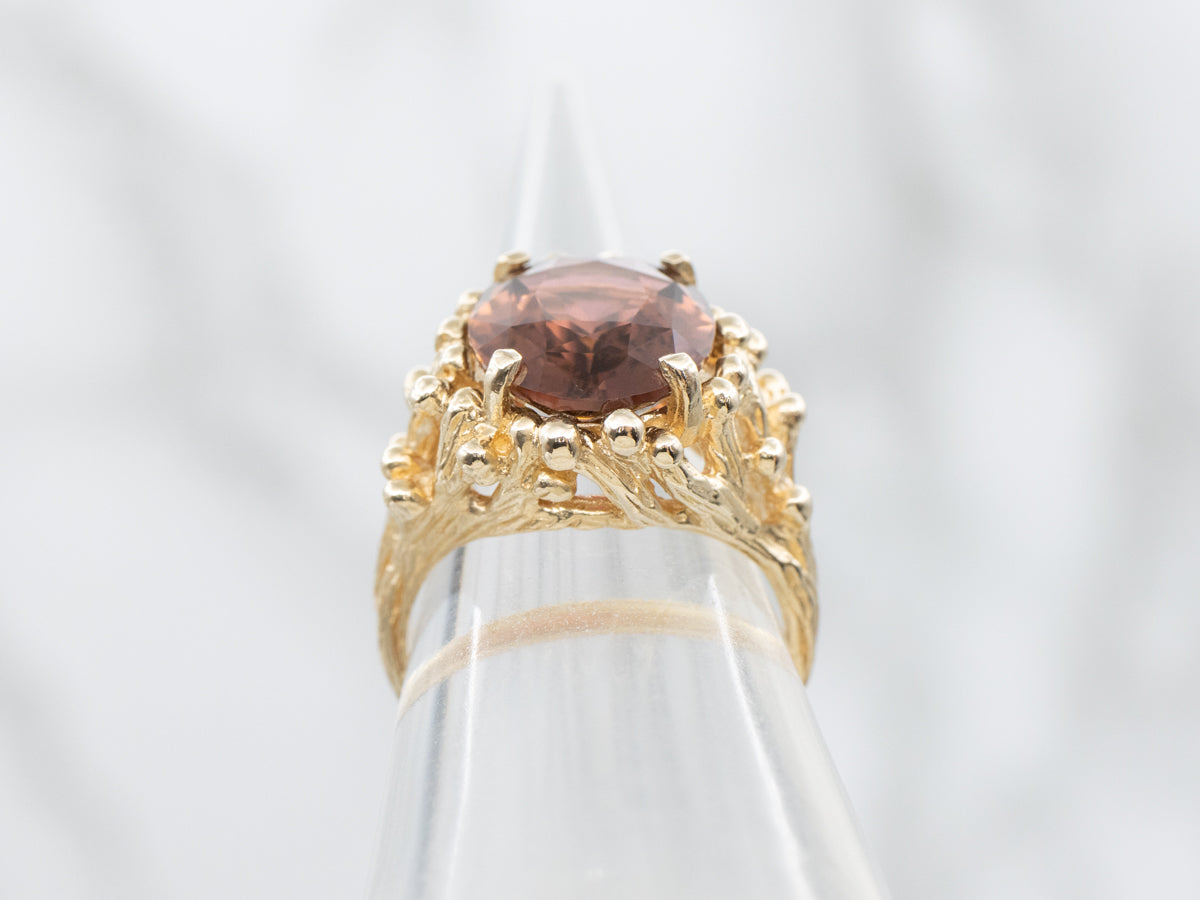 Nigerian Color Change Tourmaline Organic Reef Branch Ring