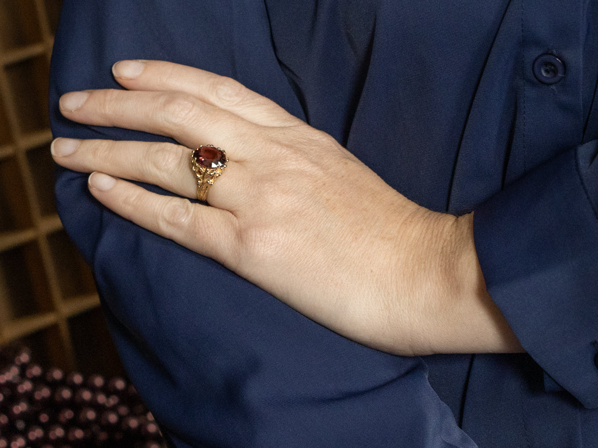 Nigerian Color Change Tourmaline Organic Reef Branch Ring