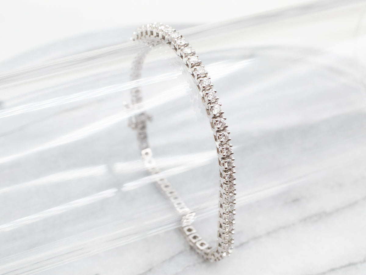 Modern Diamond Encrusted Tennis Bracelet