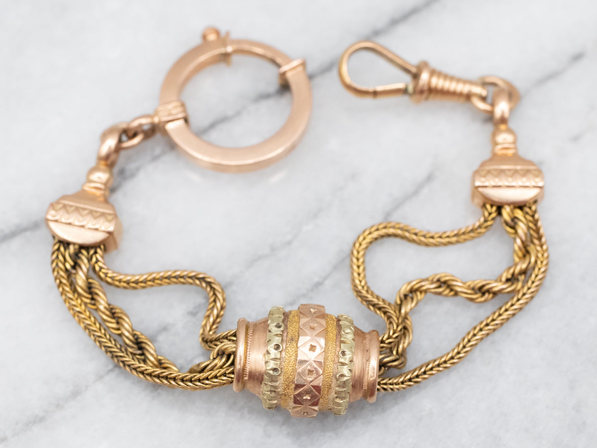 Rare Antique Gold Pocket Watch Chain