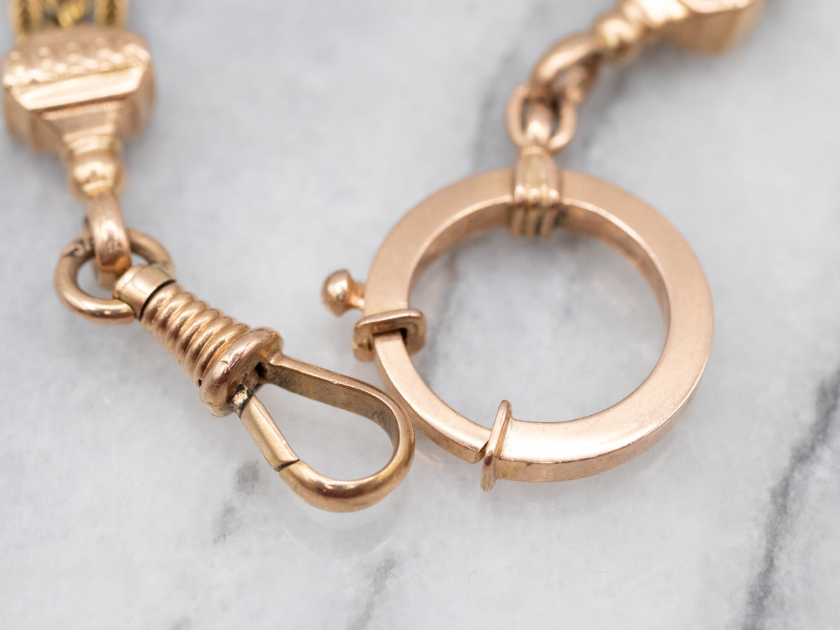 Rare Antique Gold Pocket Watch Chain