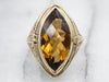Marquise Cut Citrine Solitaire Ring