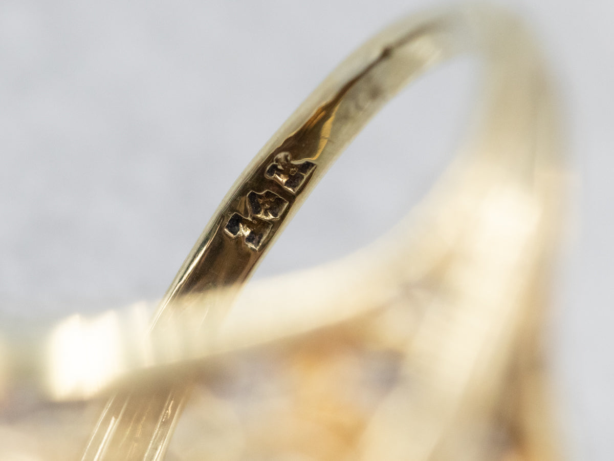 Marquise Cut Citrine Solitaire Ring