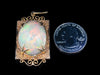 Collector's Quality, Ethiopian Opal Pendant in Antique Rose Gold