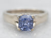 Solitaire White Gold Sapphire Solitaire Engagement Ring