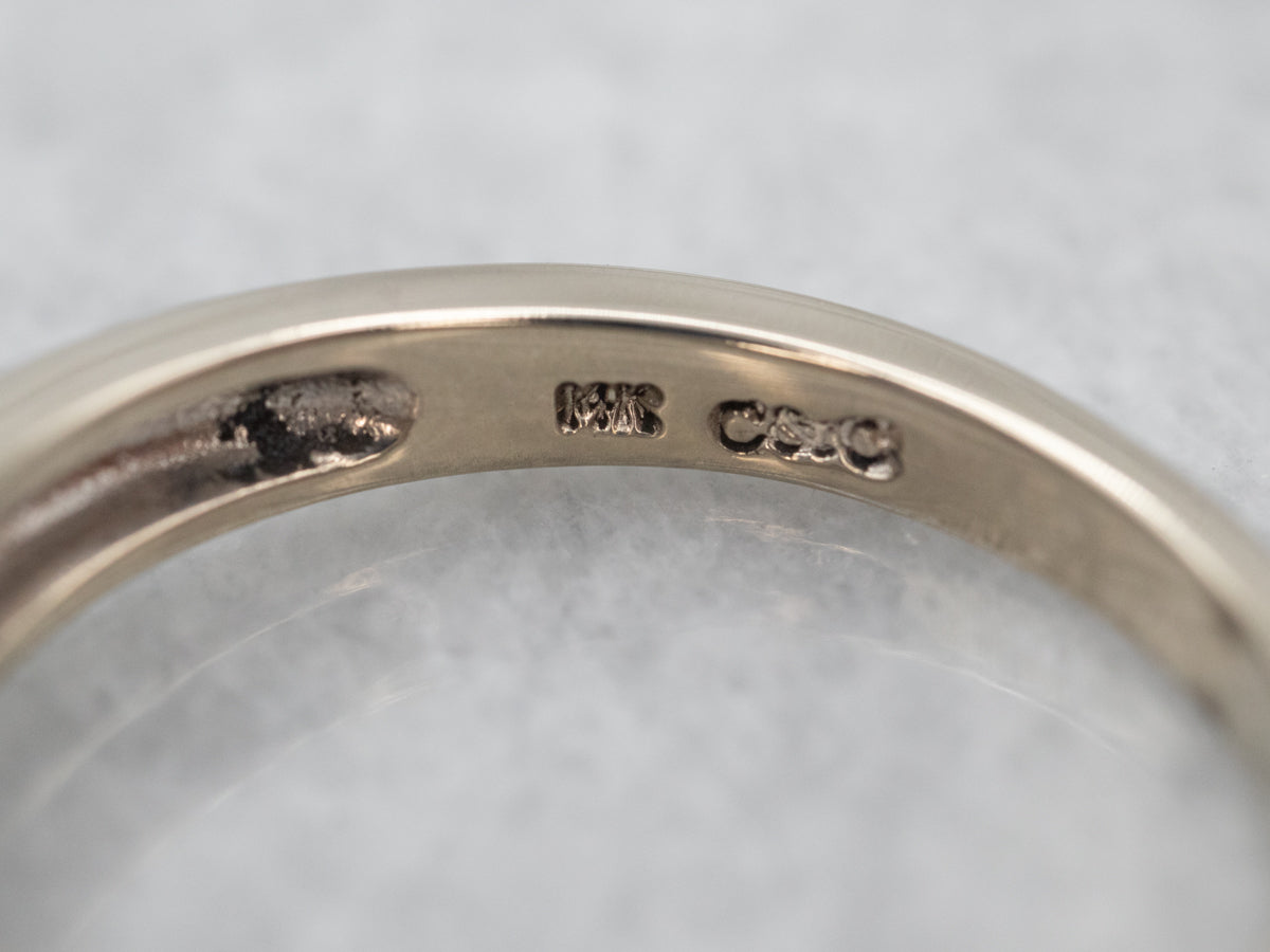 Solitaire White Gold Sapphire Solitaire Engagement Ring