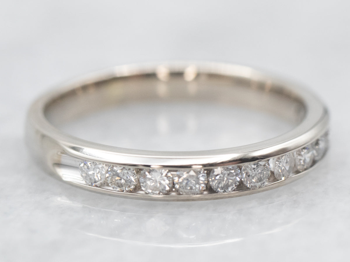 White Gold Channel Set Diamond Band