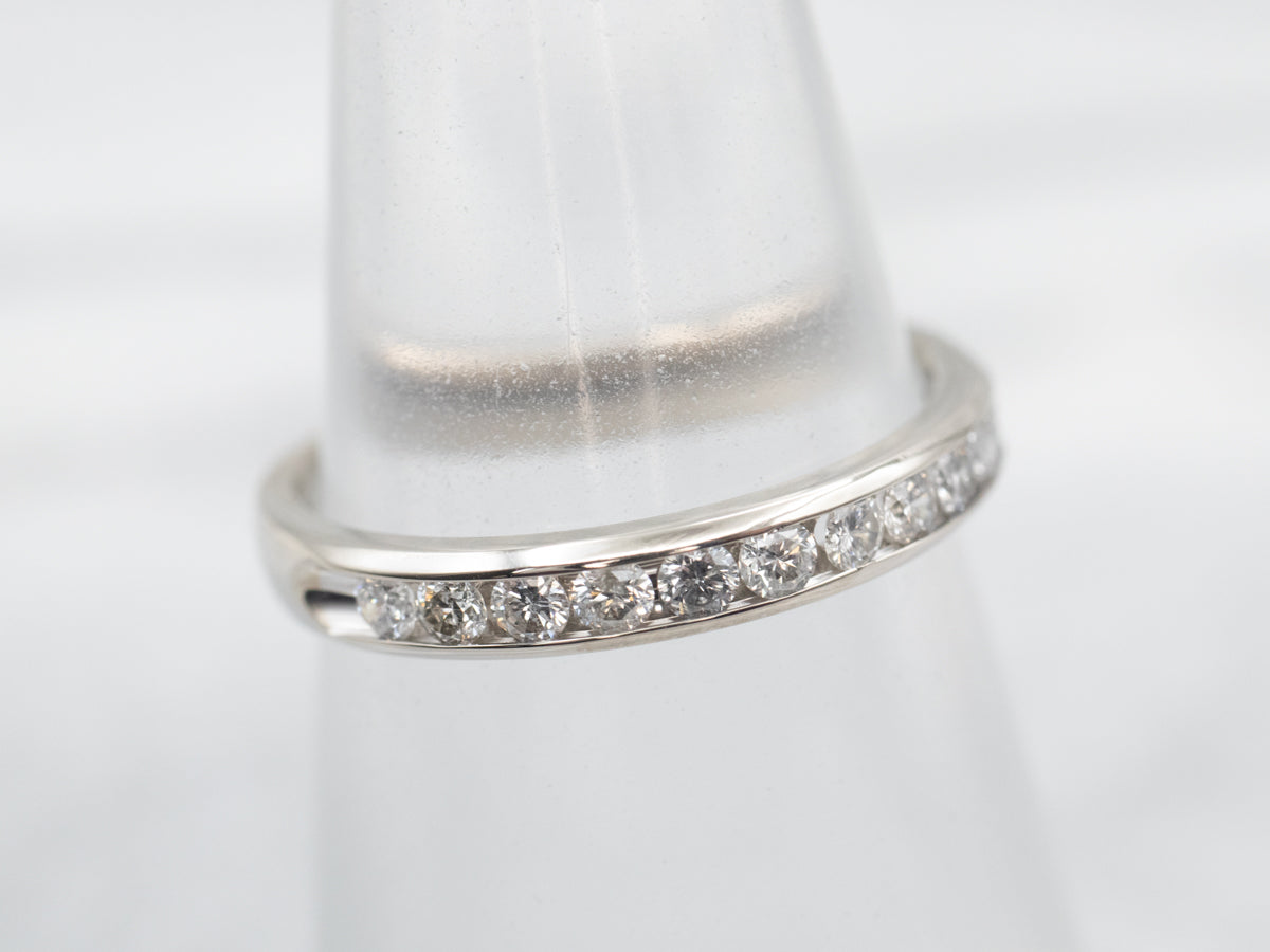 White Gold Channel Set Diamond Band