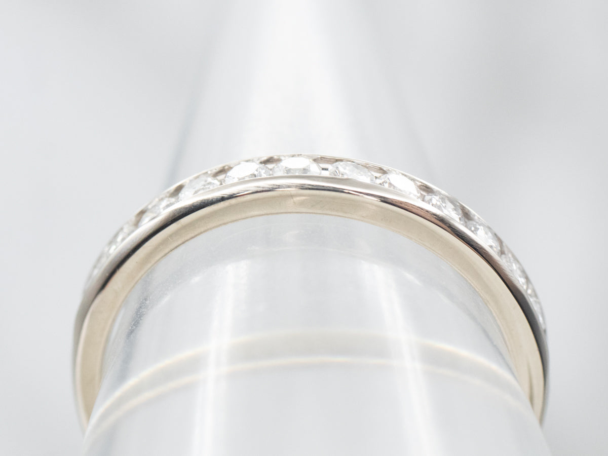 White Gold Channel Set Diamond Band