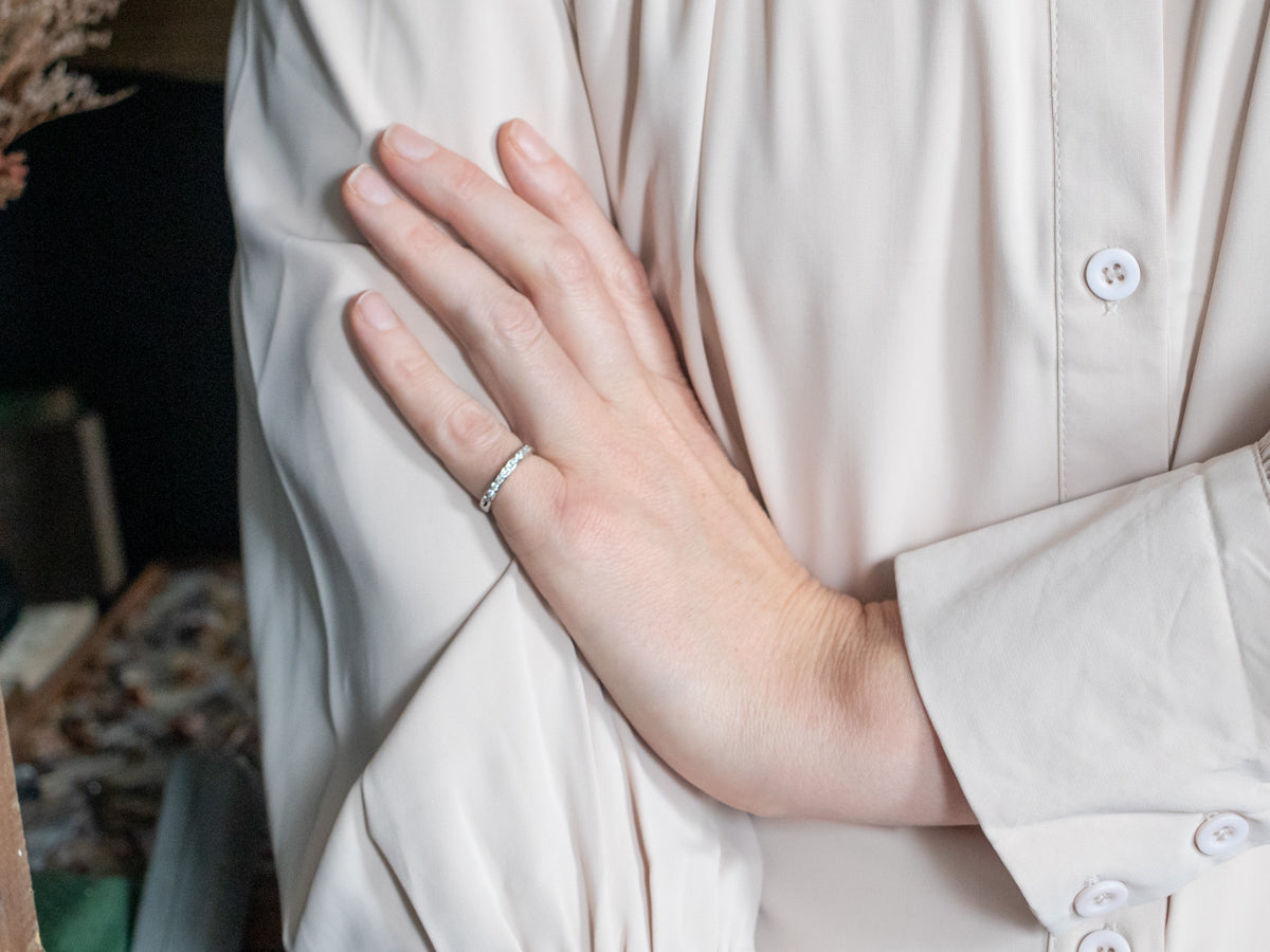 White Gold Channel Set Diamond Band