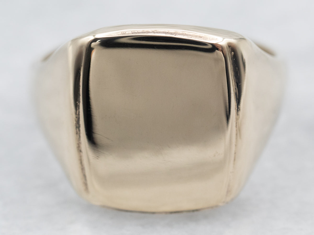 Unisex Yellow Gold Signet Ring