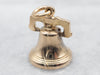 Vintage Gold Liberty Bell Charm