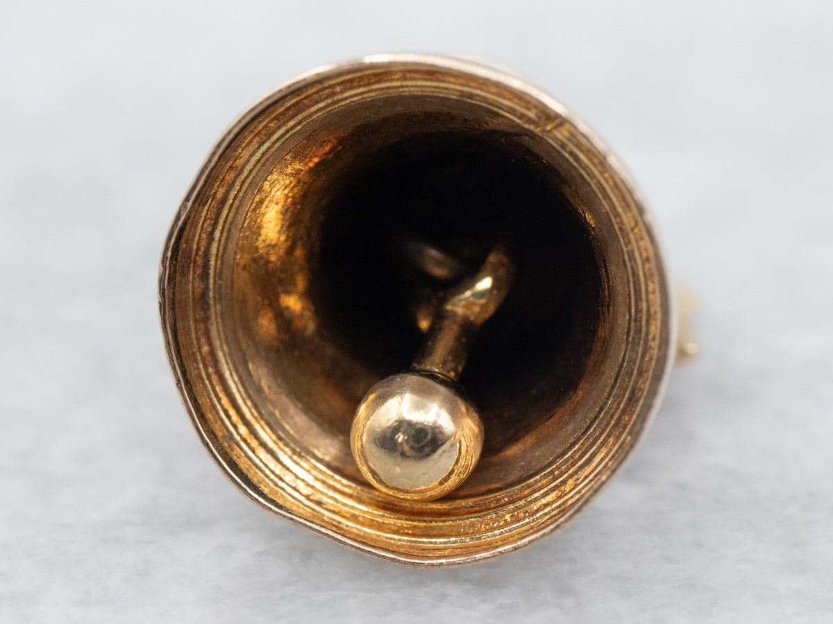 Vintage Gold Liberty Bell Charm