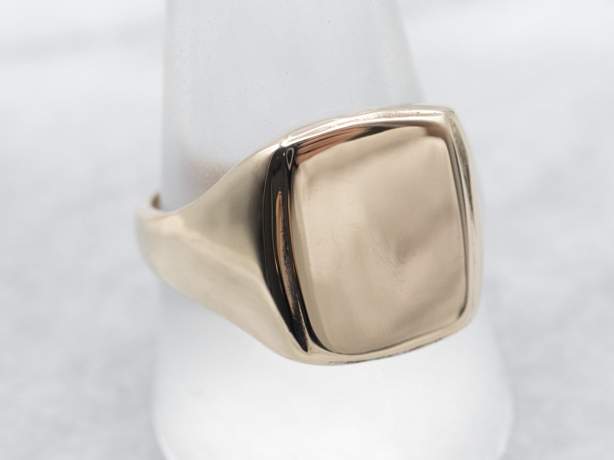 Unisex Yellow Gold Signet Ring