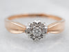 Two-Tone Diamond Halo Engagement Ring